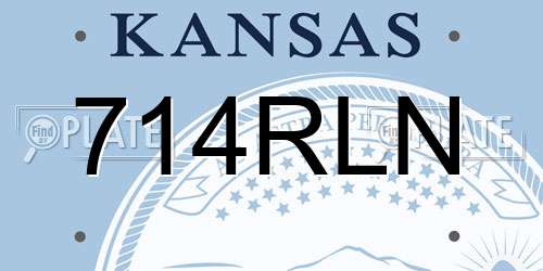 714RLN Kansas License Plate