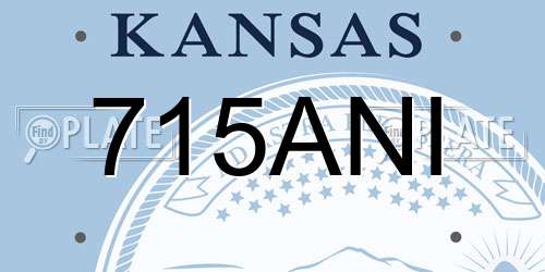 715ANI Kansas License Plate