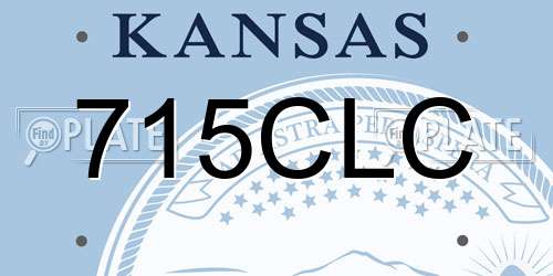 715CLC Kansas License Plate