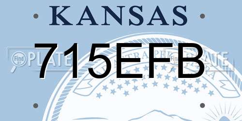 715EFB Kansas License Plate