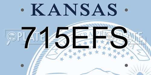 715EFS Kansas License Plate