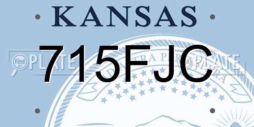 715FJC Kansas License Plate