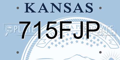 715FJP Kansas License Plate