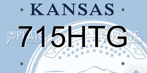 715HTG Kansas License Plate