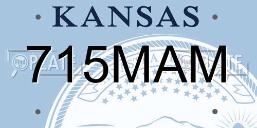 715MAM Kansas License Plate