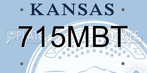 715MBT Kansas License Plate