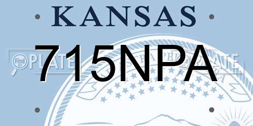 715NPA Kansas License Plate