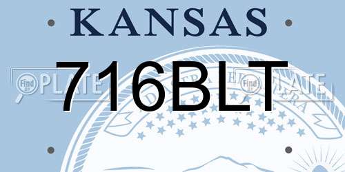 716BLT Kansas License Plate