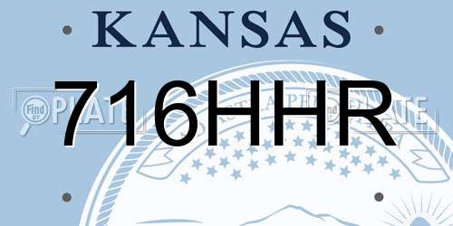 716HHR Kansas License Plate