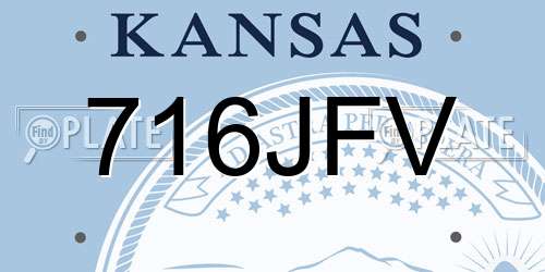 716JFV Kansas License Plate