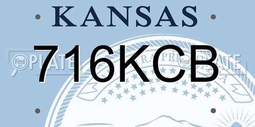 716KCB Kansas License Plate