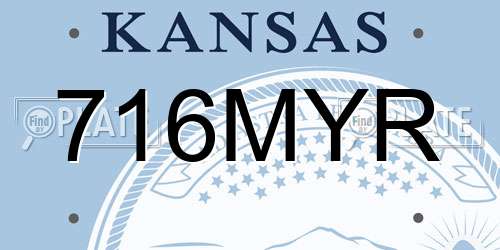716MYR Kansas License Plate