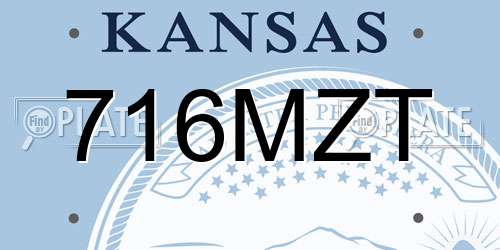 716MZT Kansas License Plate
