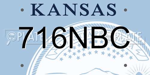 716NBC Kansas License Plate