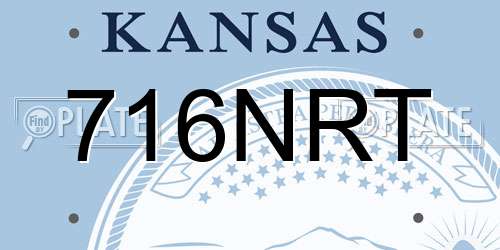 716NRT Kansas License Plate