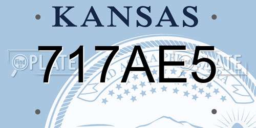 717AE5 Kansas License Plate