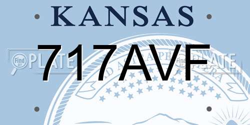 717AVF Kansas License Plate