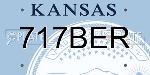 717BER Kansas License Plate