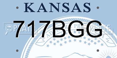 717BGG Kansas License Plate