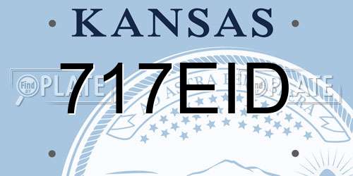 717EID Kansas License Plate