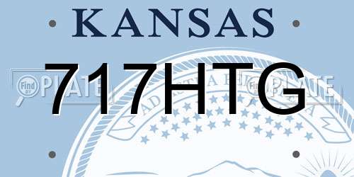 717HTG Kansas License Plate