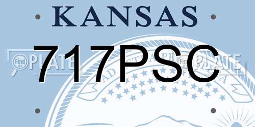 717PSC Kansas License Plate