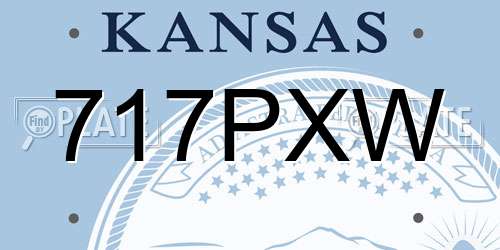 717PXW Kansas License Plate