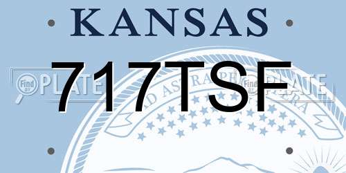 717TSF Kansas License Plate