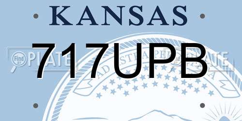 717UPB Kansas License Plate