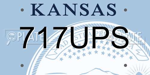 717UPS Kansas License Plate