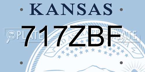 717ZBF Kansas License Plate