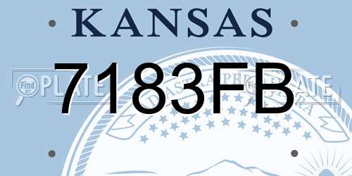 7183FB Kansas License Plate