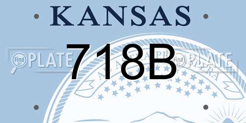 718B Kansas License Plate