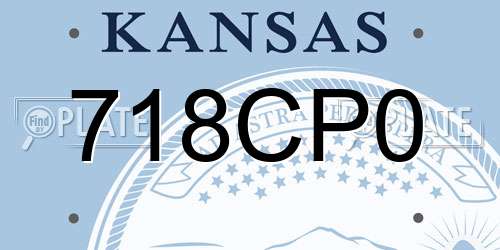 718CP0 Kansas License Plate