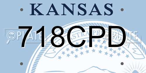 718CPD Kansas License Plate