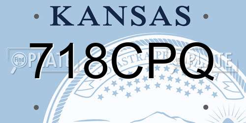 718CPQ Kansas License Plate