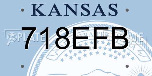 718EFB Kansas License Plate