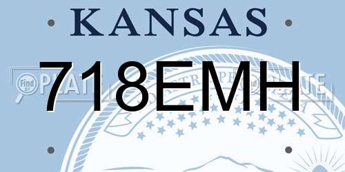 718EMH Kansas License Plate