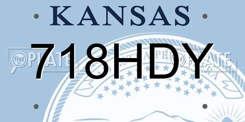 718HDY Kansas License Plate