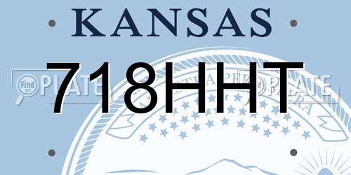 718HHT Kansas License Plate