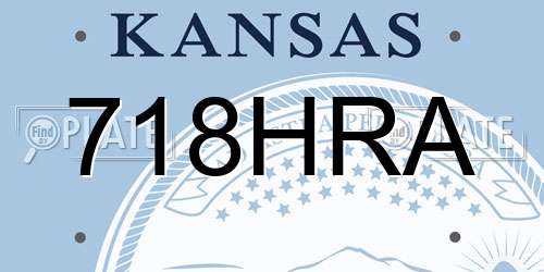 718HRA Kansas License Plate