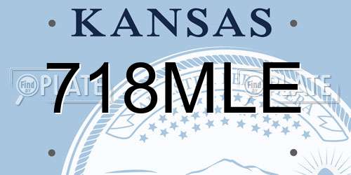 718MLE Kansas License Plate