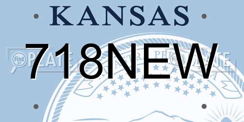 718NEW Kansas License Plate