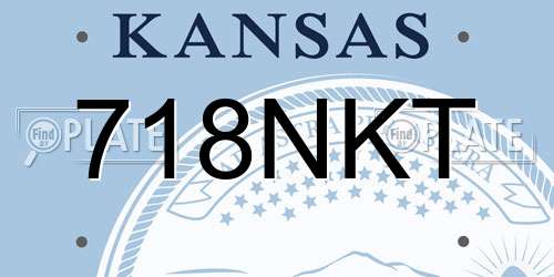 718NKT Kansas License Plate