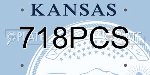 718PCS Kansas License Plate