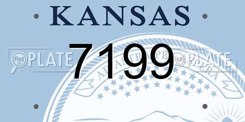 7199 Kansas License Plate