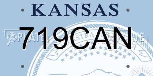 719CAN Kansas License Plate