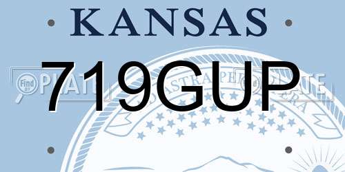 719GUP Kansas License Plate