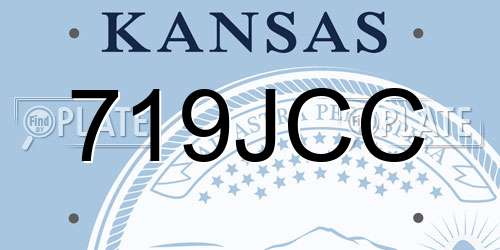 719JCC Kansas License Plate