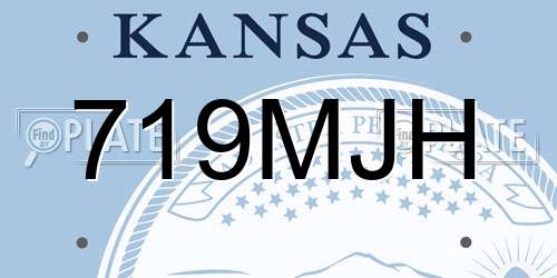 719MJH Kansas License Plate